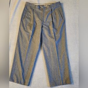 Zignone Dress Pants Mens 38x28 Gray  Wool Pleated  Made in Italy Quiet Luxury